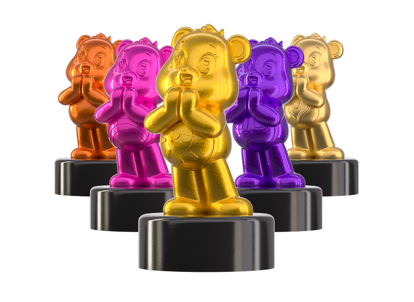Care-A-Lot Award trophies