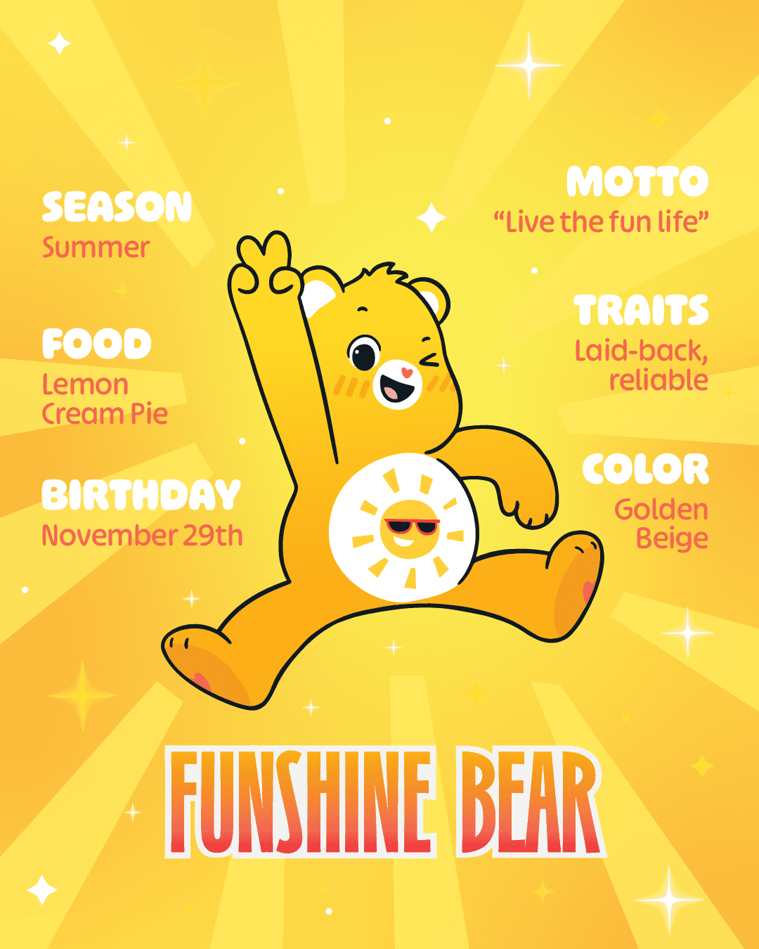 Funshine Bear info card